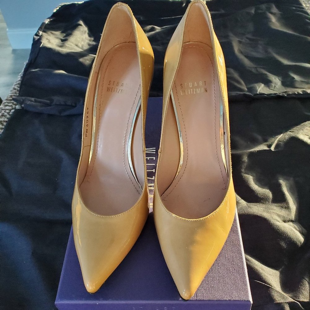 Stuart Weitzman Naughty Adobe Aniline Stiletto Pumps Size 7.0.